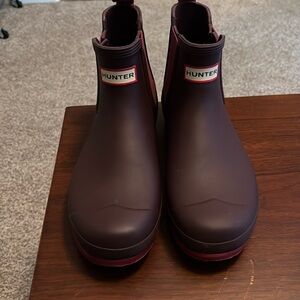 Men’s hunter boots.